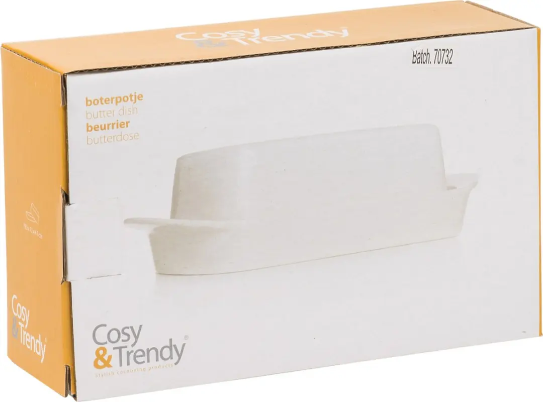Cosy&Trendy Botervloot Set - 2 Stuks Wit Porselein