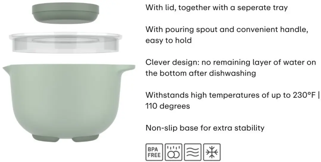 Mepal Chef it Beslagkom 3L - Chalk