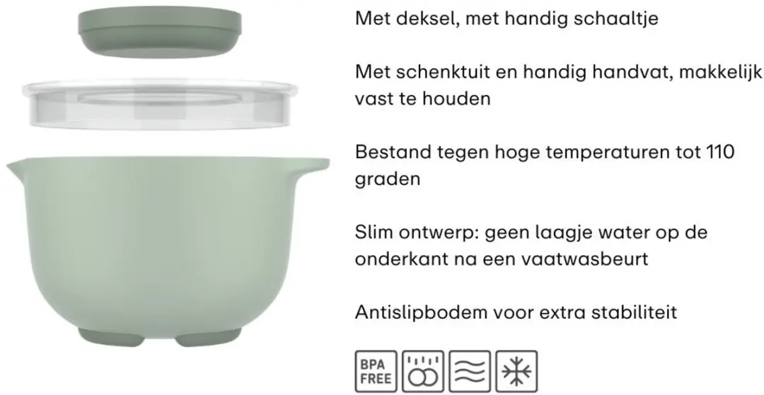Mepal Chef it Beslagkom 3L - Chalk