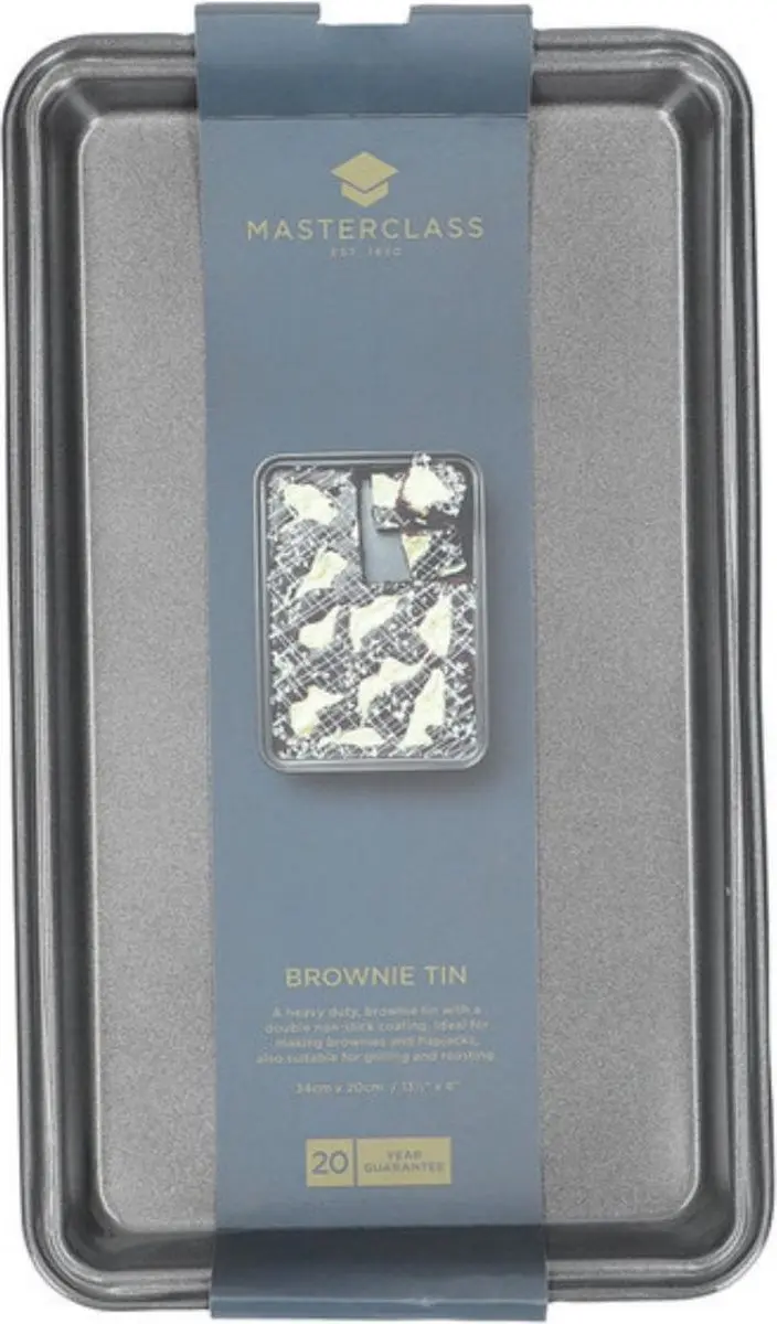 Masterclass MasterClass Brownievorm 34x20cm - Antiaanbaklaag - Zwart