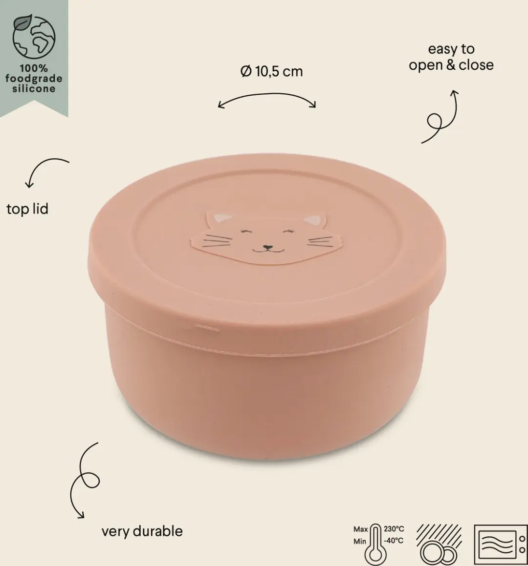 Trixie Mrs Cat Snackbox Siliconen - Roze - 0.3L - afbeelding 6 van 6
