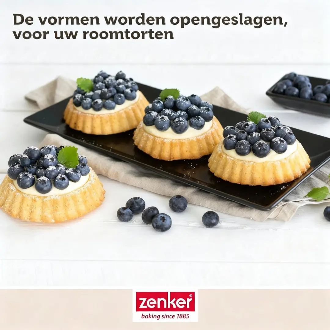 Zenker Taartvormpjes 10cm - 6 Stuks - Zwart