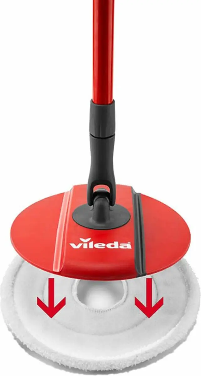 Vileda Spin & Clean Vervanging Wit/Rood - 2 Stuks