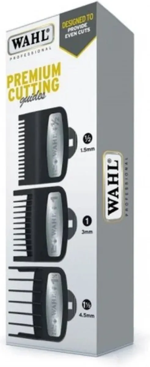 Wahl Opzetkamset Type 1 - 0.5/1/1.5mm - 3 Stuks Zwart
