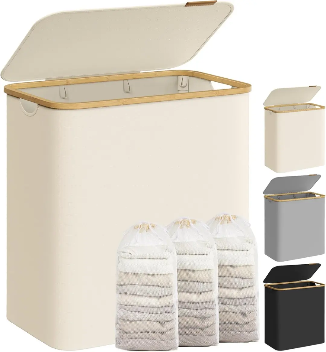 Songmics LCB515W01 Wasmand 3-vaks 150L