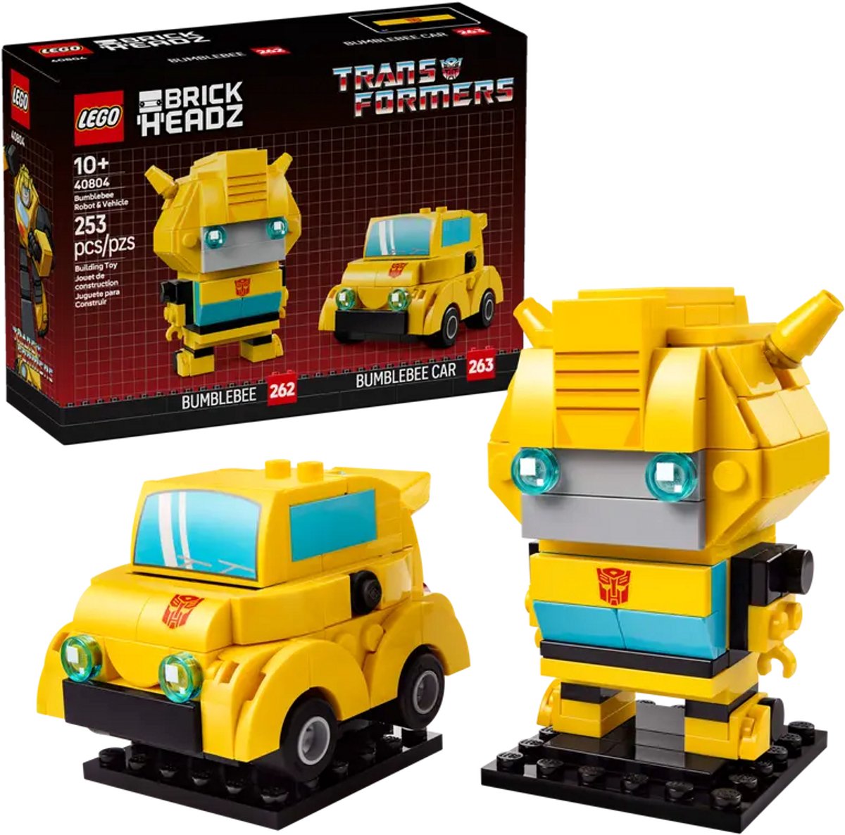 LEGO Transformers Brickheadz 40804 - Bumblebee robot en voertuig