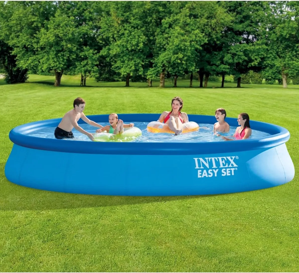 Intex Easy Set Zwembad 457x84cm - Blauw