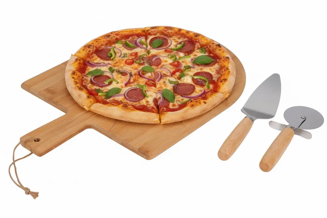 Cookinglife Pizza Set Bamboe - Pizzaplank 43x30cm