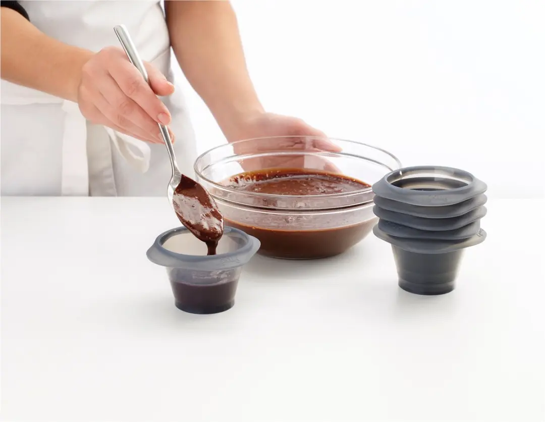 Lékué Lava Cakevormpjes 6 Stuks - Siliconen - Zwart