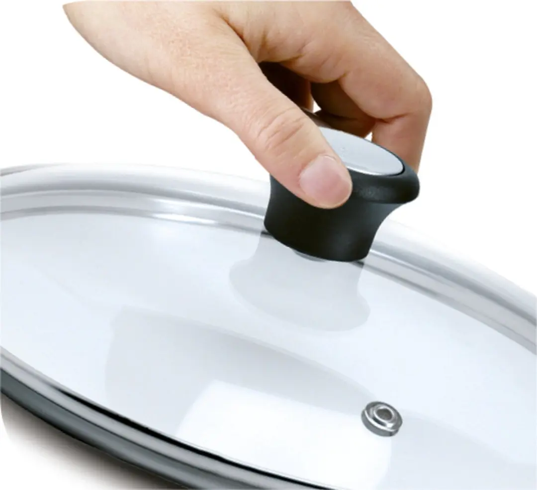 Tefal 28097912 Deksel - Ø3.2cm - Zwart/Staal/Transparant - afbeelding 2 van 3
