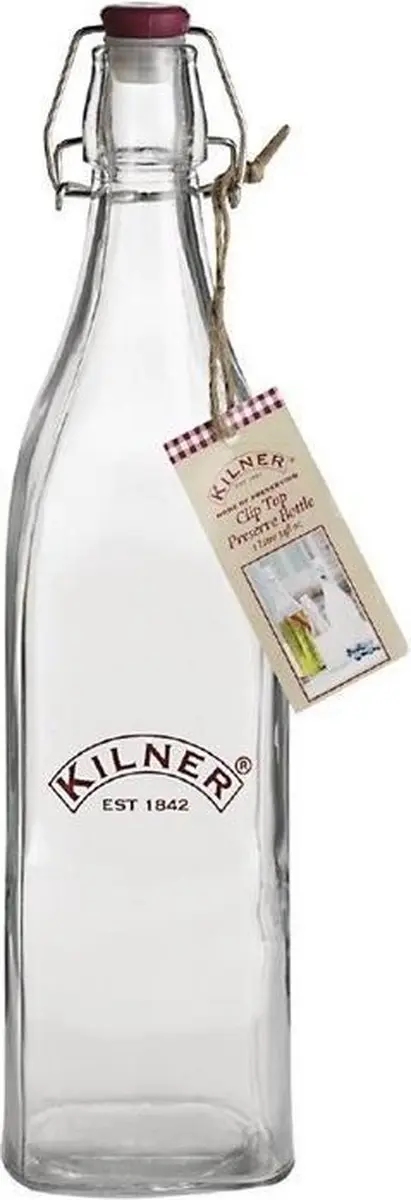 Kilner Clip Top Fles 1,0L - Transparant