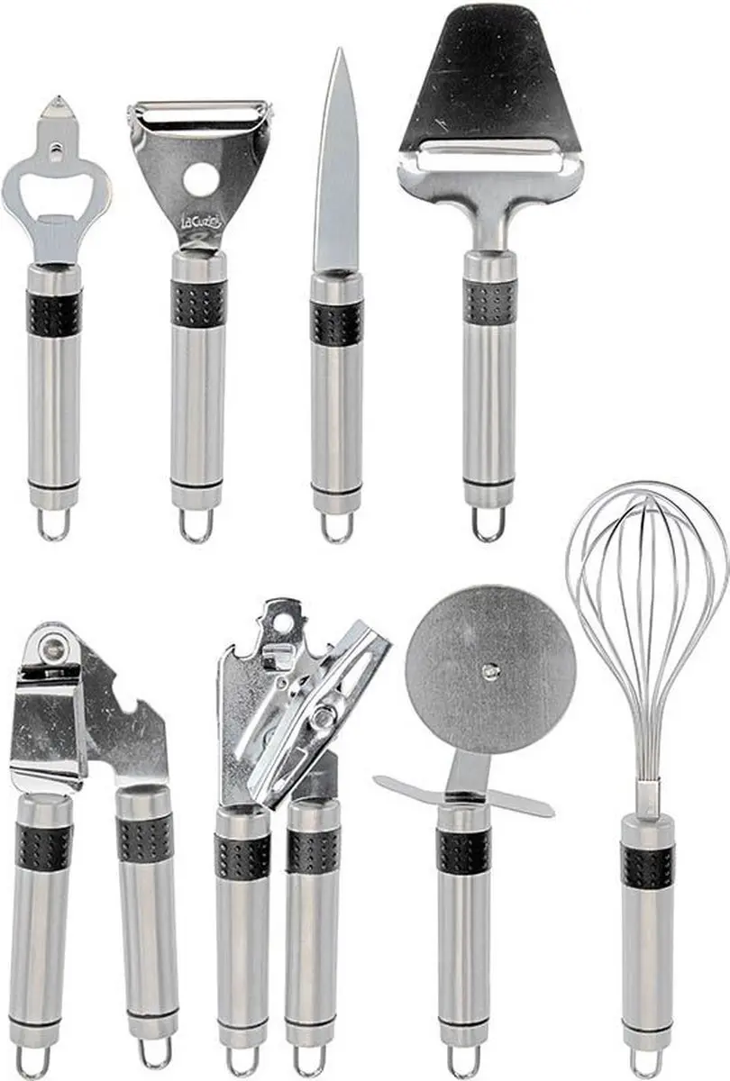 Excellent Houseware 9-delige RVS Keukenset