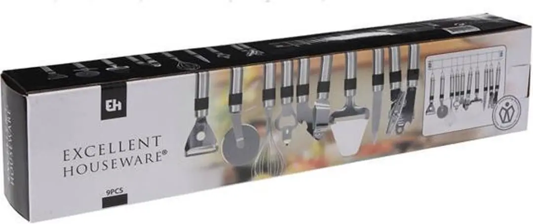 Excellent Houseware 9-delige RVS Keukenset