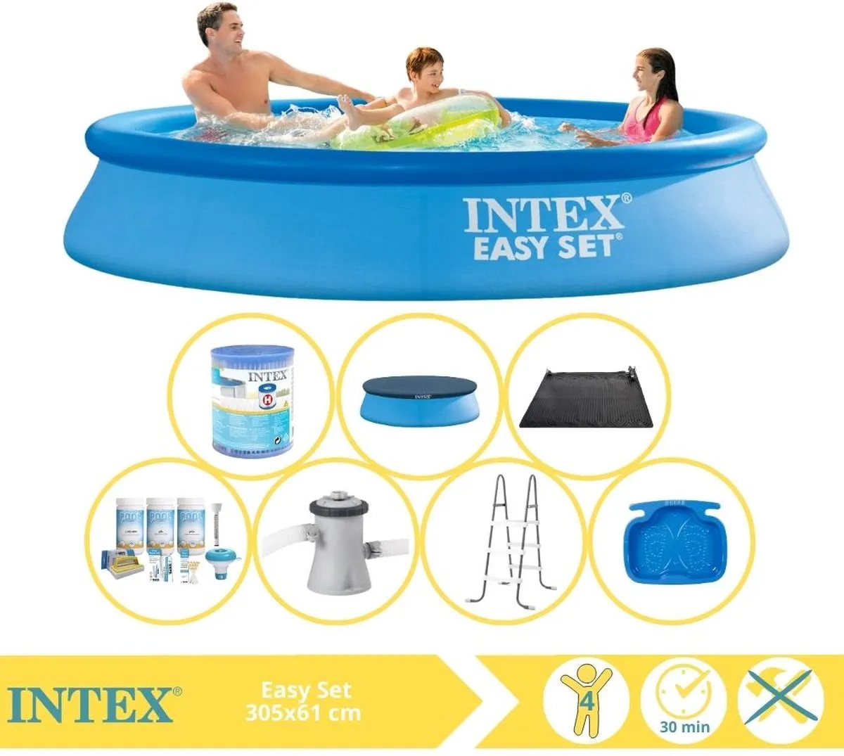 Intex Easy Set 28116NP Opblaaszwembad 305x61cm