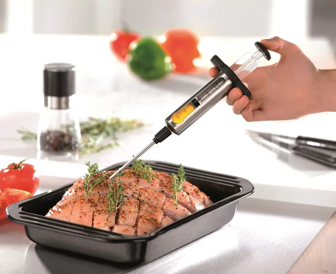 GEFU RVS Marinadespuit - BBQ Injector - 2 Naalden