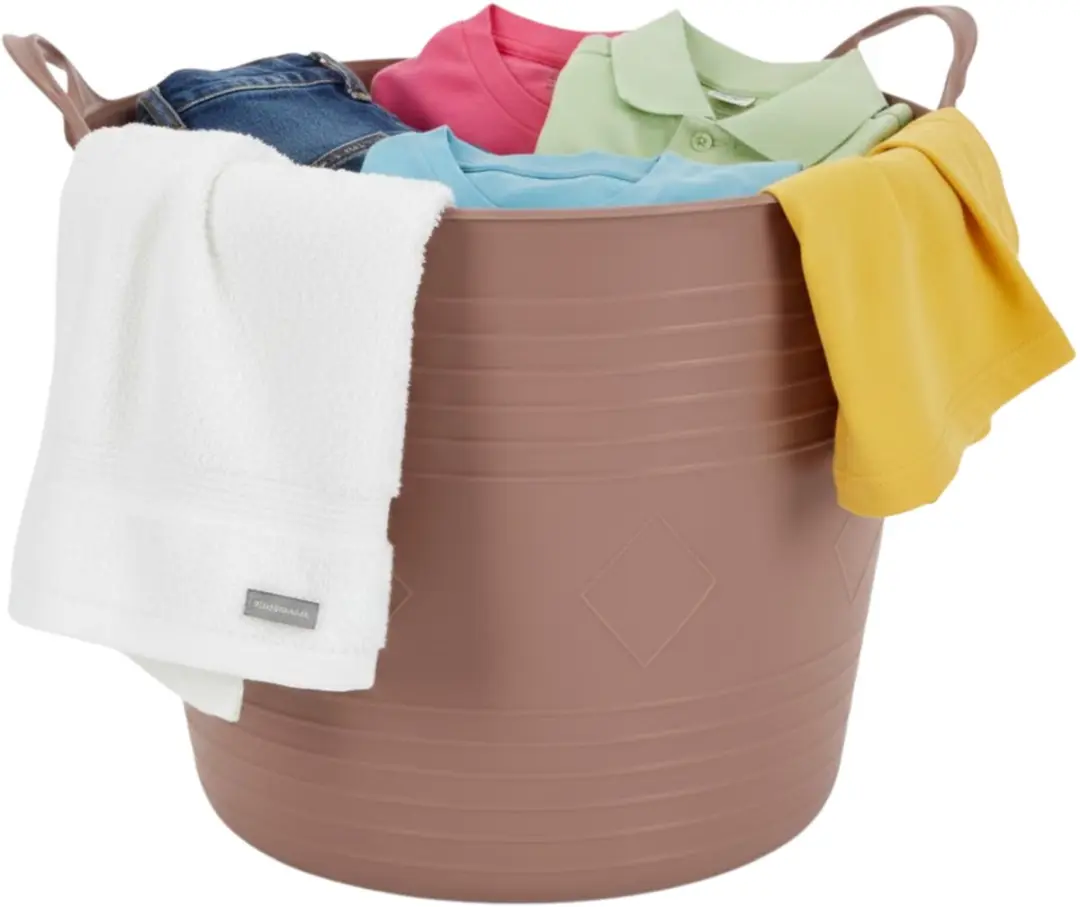 Excellent Houseware Flexibele Wasmand Oudroze 27L