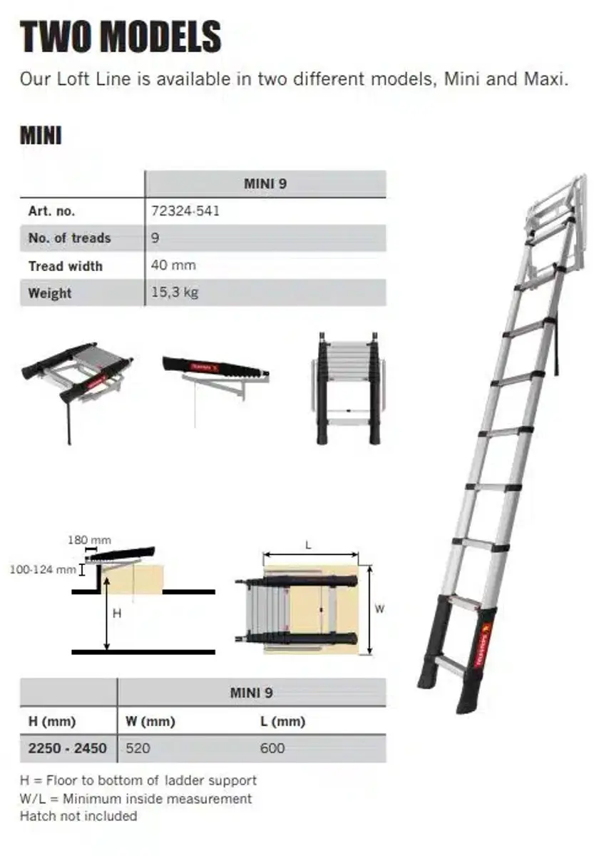 Telesteps Loft Line Mini 9 Zoldertrap 72324-541