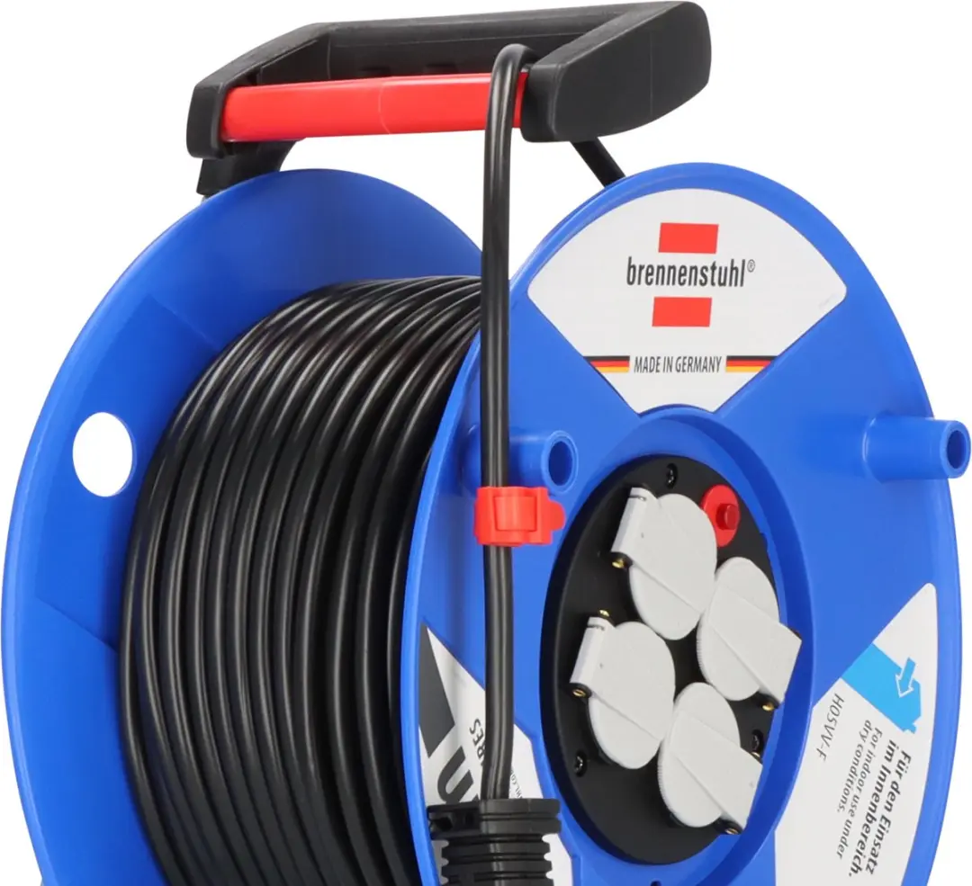 Brennenstuhl Garant Kabelhaspel 50m 3300W - 4x Stopcontact Blauw/Zwart