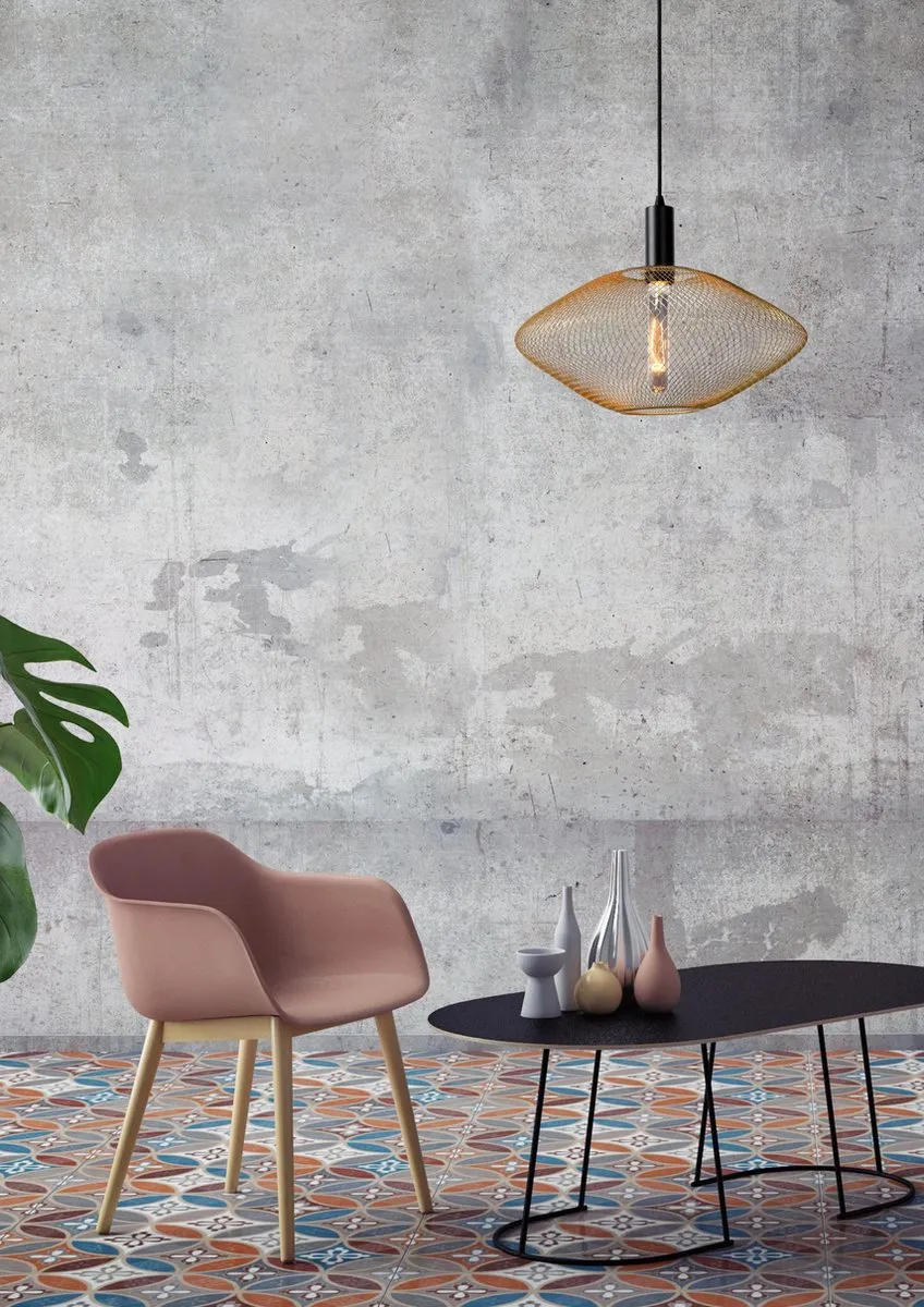 Lucide Mesh Hanglamp Ø45cm - Mat Goud/Messing