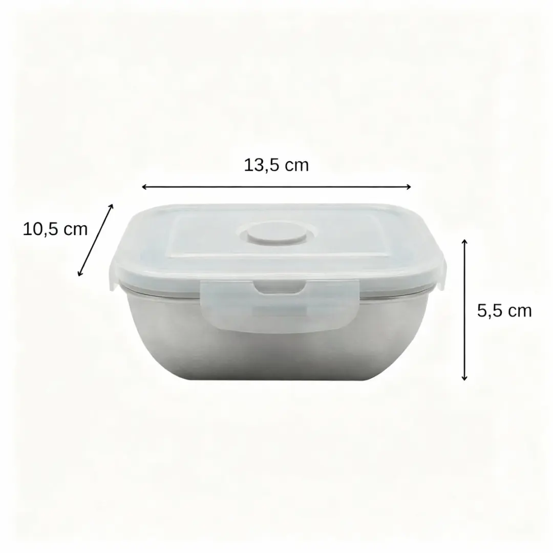 Fackelmann Lunchbox Roestvrij Staal 400ml - Magnetronbestendig