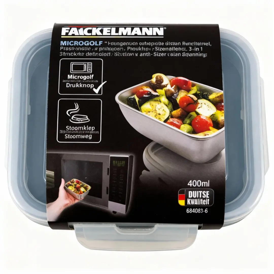 Fackelmann Lunchbox Roestvrij Staal 400ml - Magnetronbestendig
