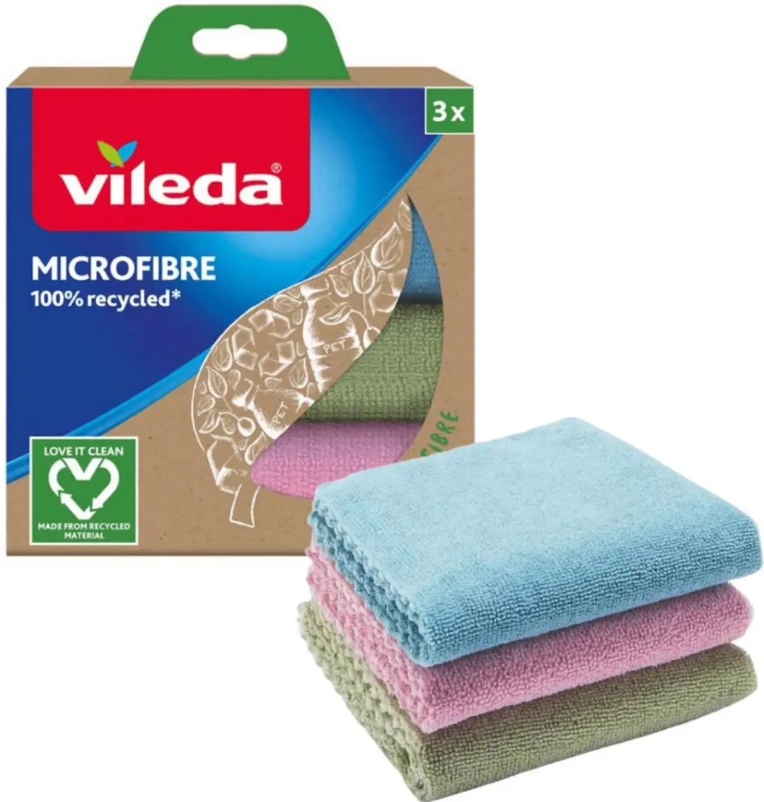 Vileda Microfibra Gerecycleerde Schoonmaakdoeken