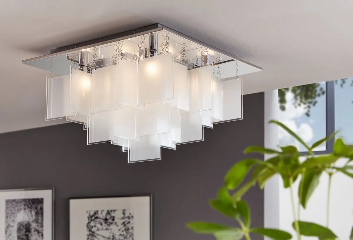 Eglo Condrada 1 Plafondlamp 8 Lichtpunten - Chroom/Wit