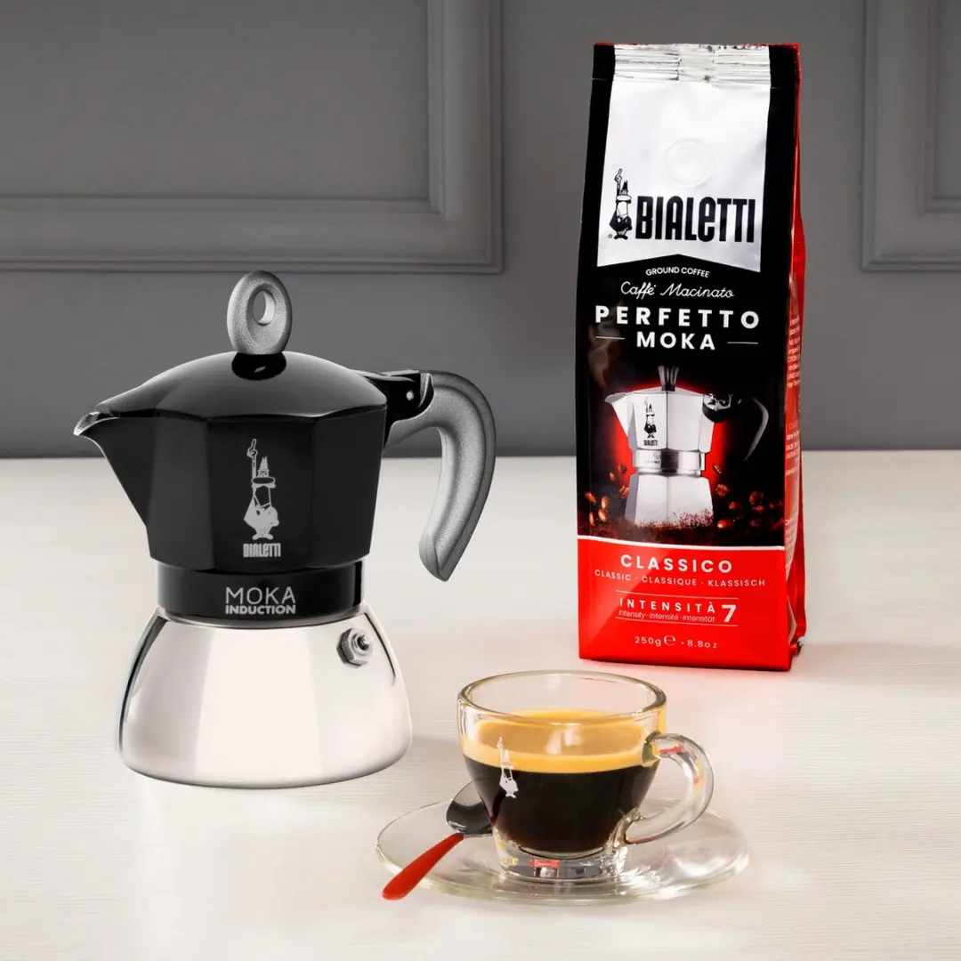 Bialetti Moka Induction 2 Koppen Espressomaker - Zwart
