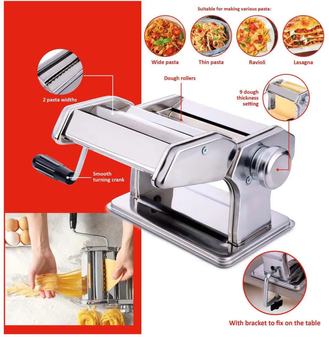 Alpina Pastamaker Handmatig 8711252477510 - 9 Diktes - Zilverkleurig - afbeelding 6 van 6
