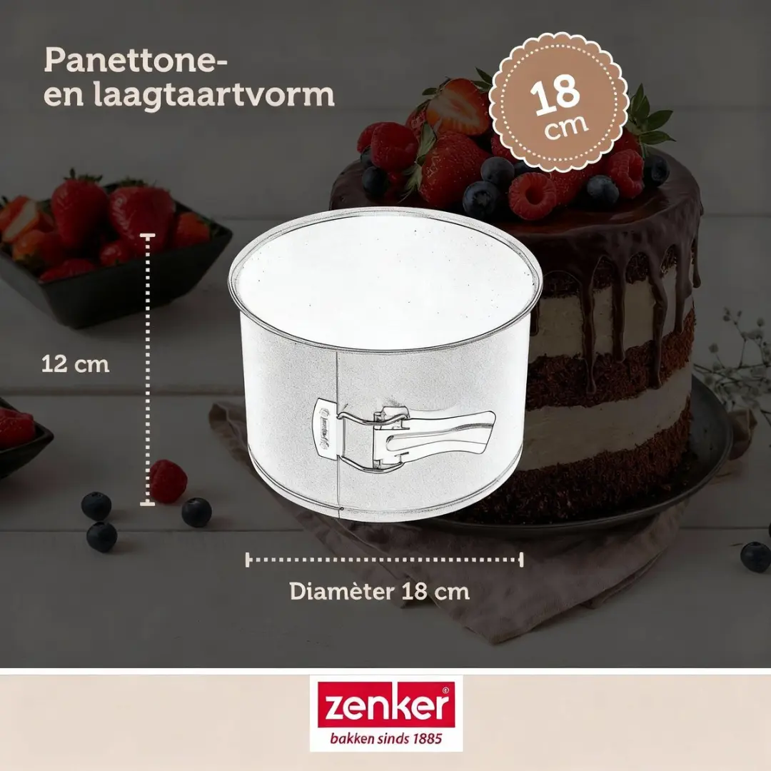 Zenker Bakkersset met Panettonevorm 18cm - Zwart