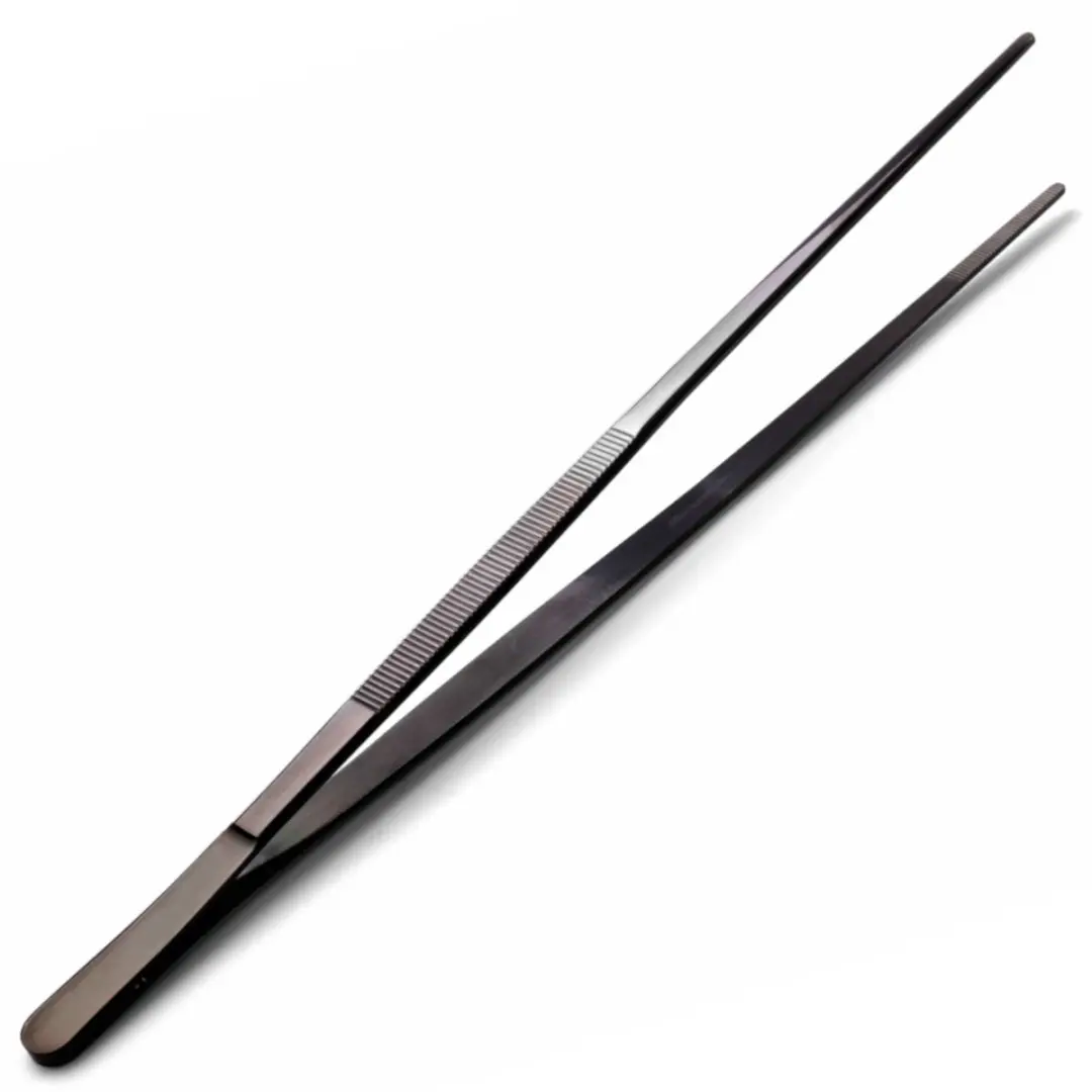 Hendi Universeel Pincet 300mm - Zwart gecoat - RVS