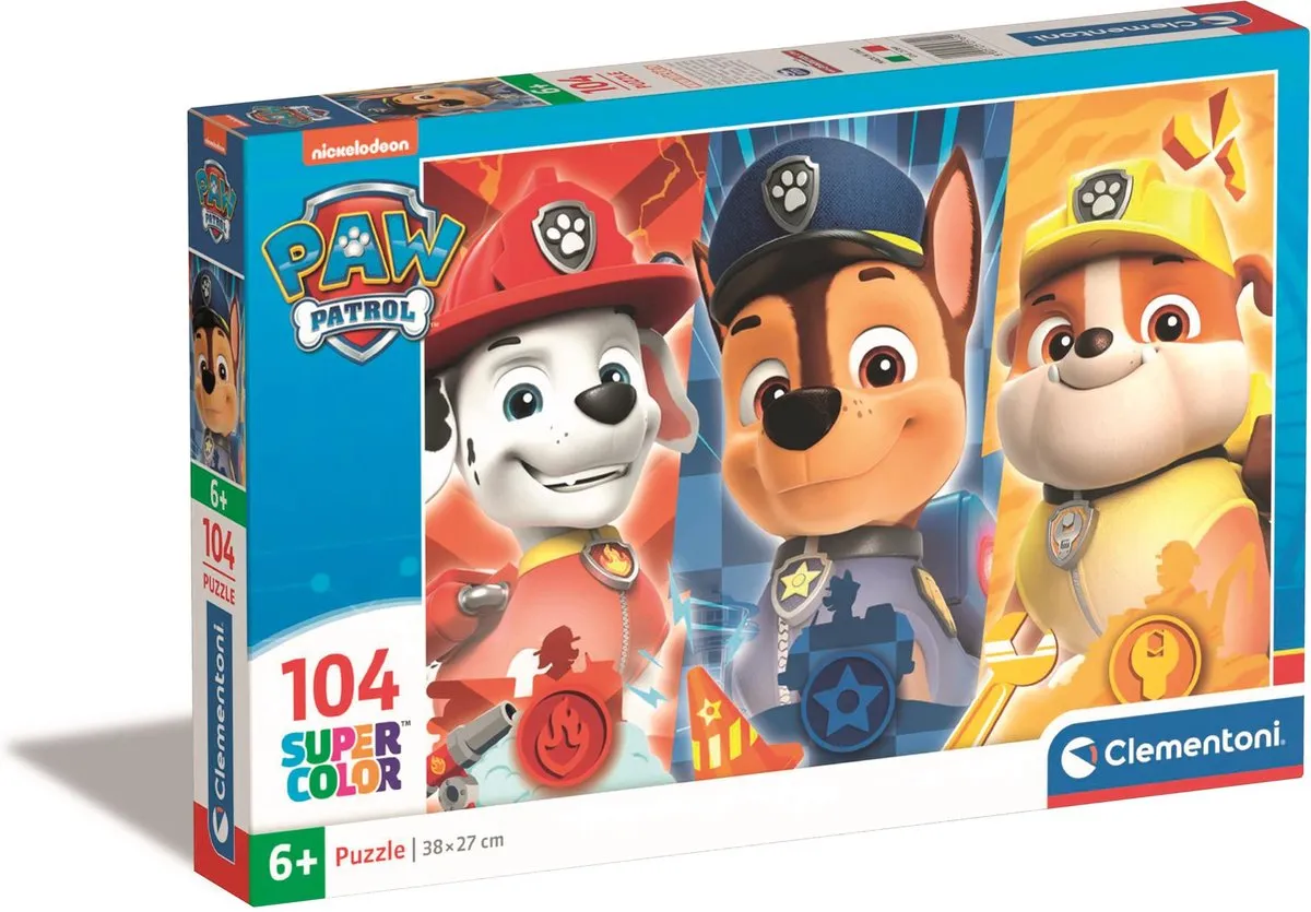 Clementoni Paw Patrol Puzzel 104 Stukjes - Multicolor