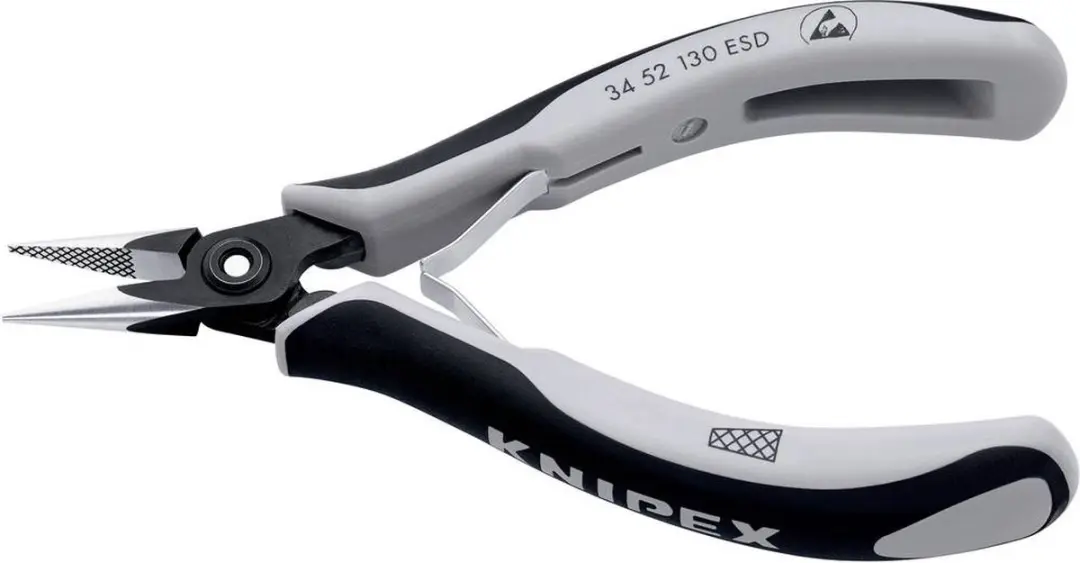 Knipex 34 52 130 ESD Platte Rondbektang 130mm