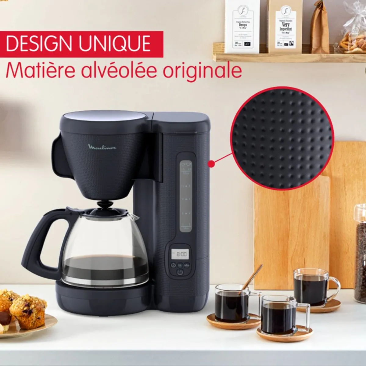 Moulinex FG2M2810 Filterkoffiezetapparaat 1000W - 12 Kopjes - Blauw