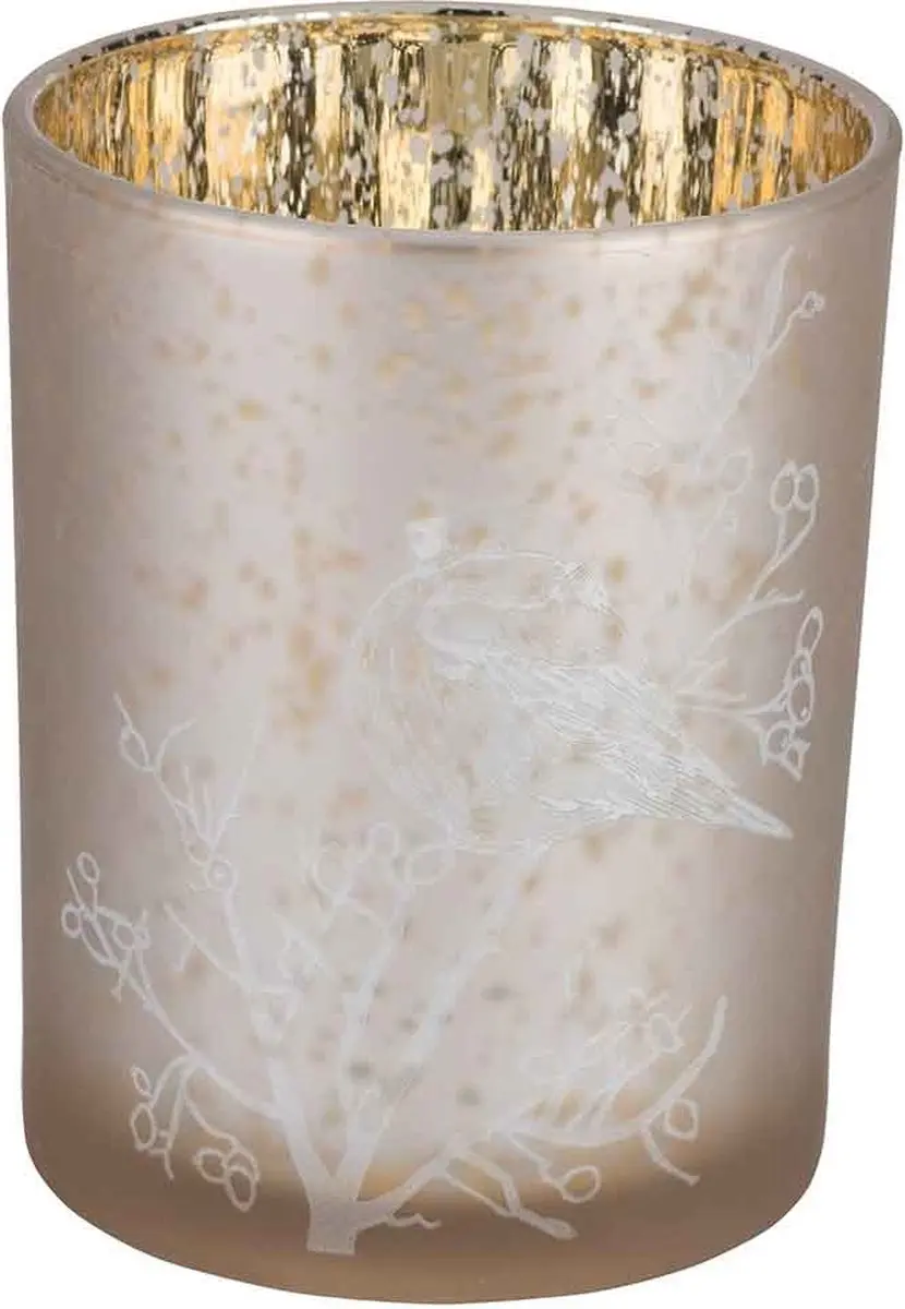 Cosy&Trendy Theelichthouder Bird Champagne