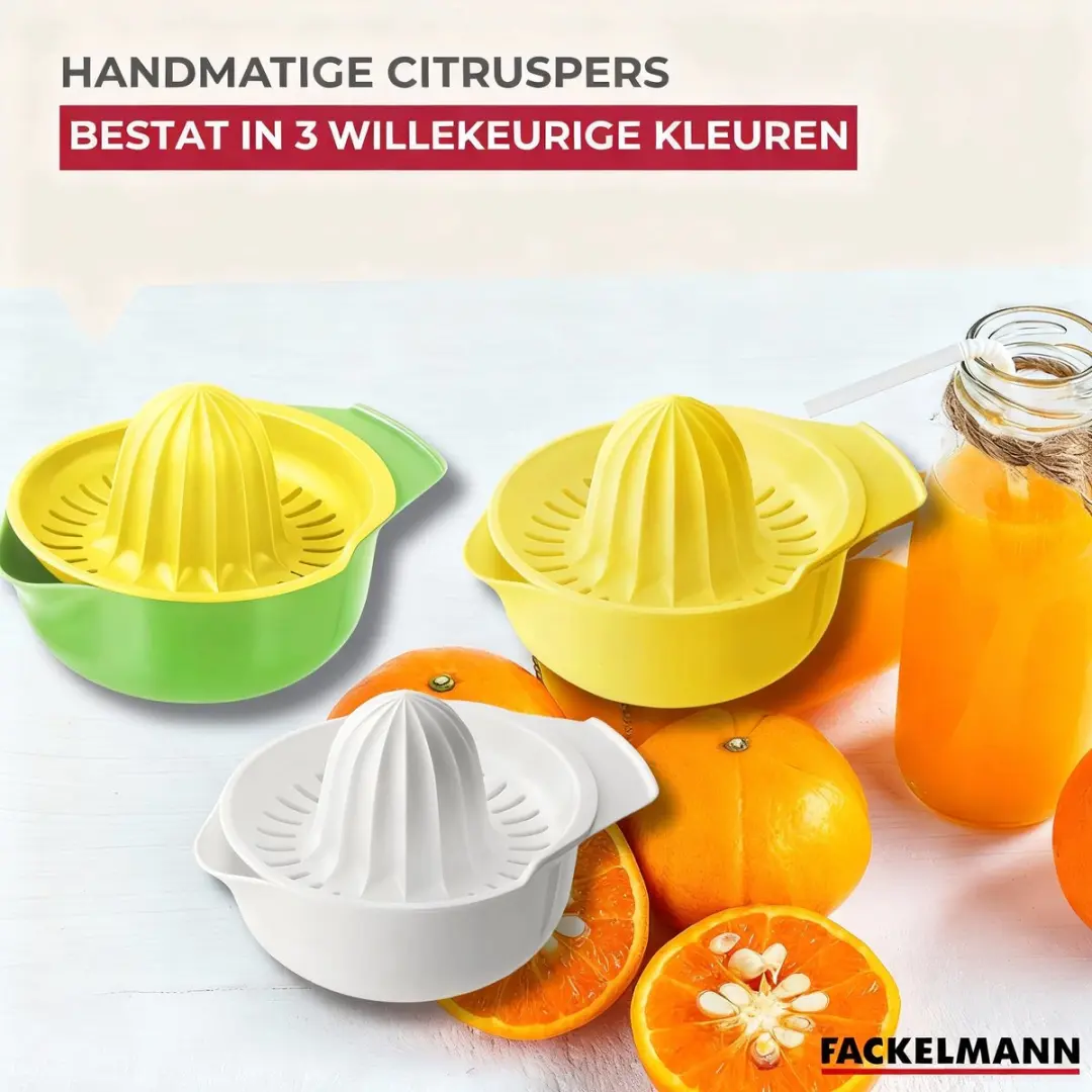 Fackelmann Colors Edition Citruspers 42620 - Geel/Groen/Wit