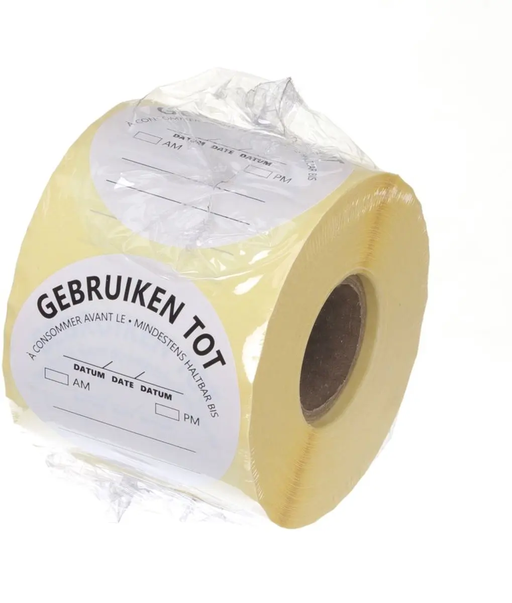 HENDI Herbruikbare Voedselveiligheidsstickers Ø50mm - 500 Stuks