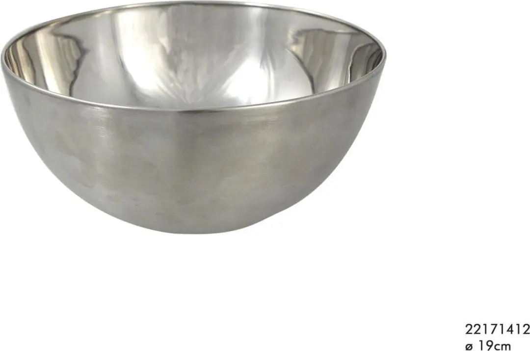 Svenska Living Kommetjes RVS - D19cm x 9.5cm - Mat zilver