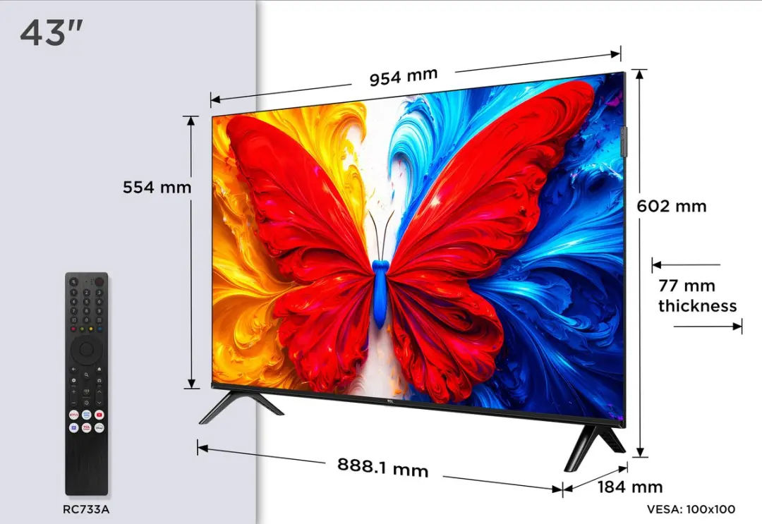 TCL 43S5L Smart TV 109cm Full HD - Zwart