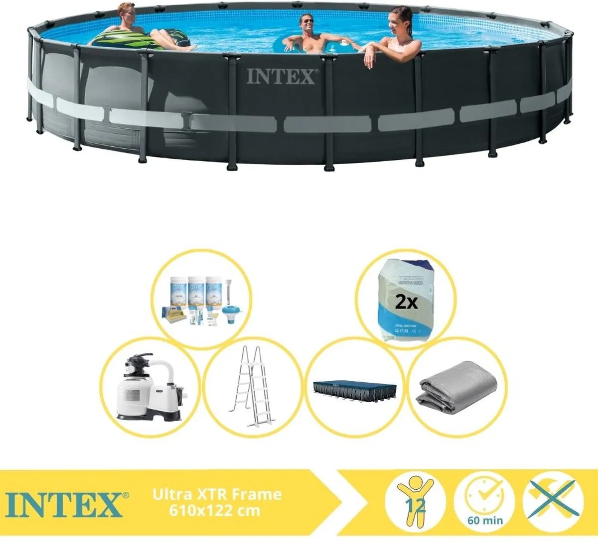 Intex Ultra XTR Frame Zwembad 610x122cm - 30.079L - MPN 26334GN