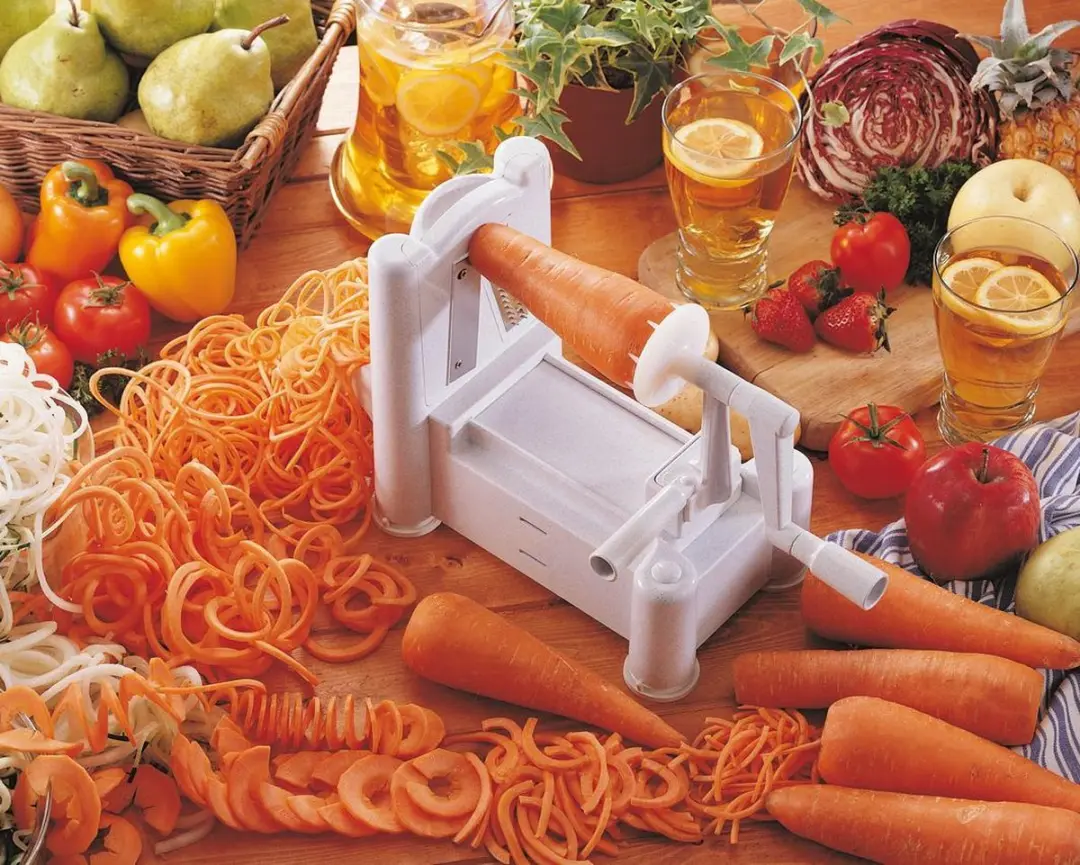 Paderno Spiraalvormige Groentesnijder Tri-Blade - Wit