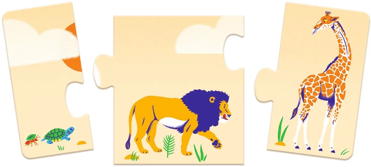 Djeco Puzzel Klein En Groot DJ08189 - 10 Stuks - Multicolor