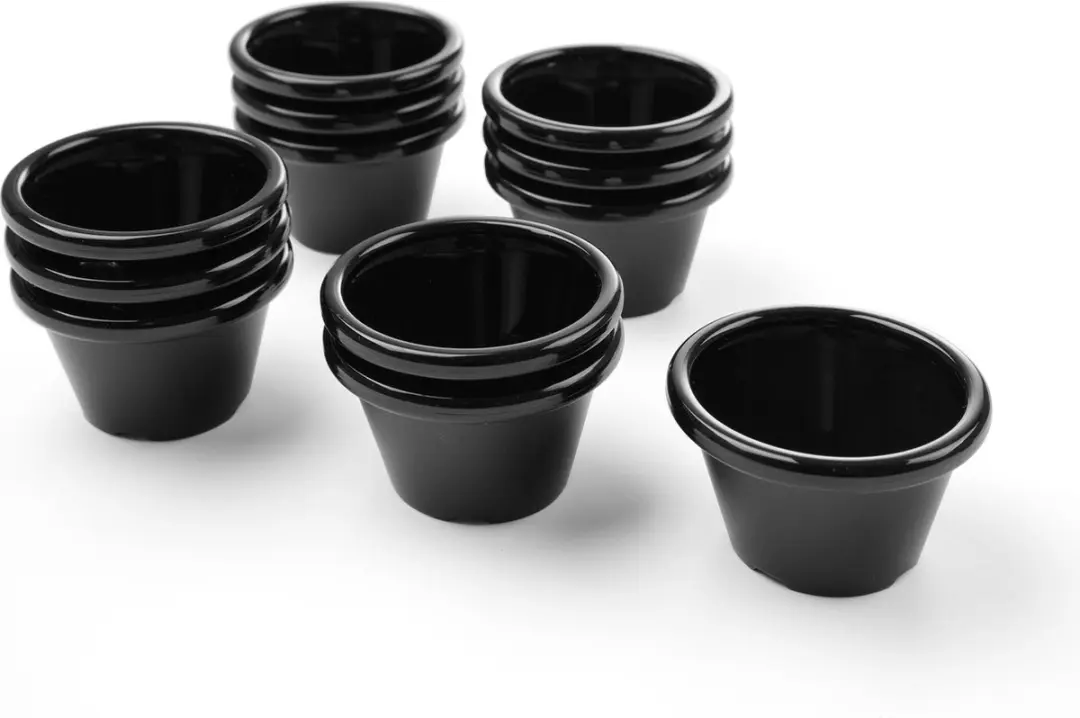 HENDI Ramekins Set 12 Stuks - 0.045L - Zwart - afbeelding 6 van 6