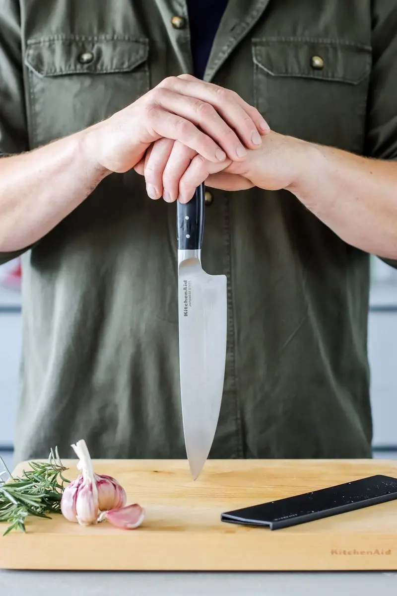 KitchenAid Koksmes 20cm - Hoogwaardig Japans RVS - Zwart - afbeelding 6 van 6