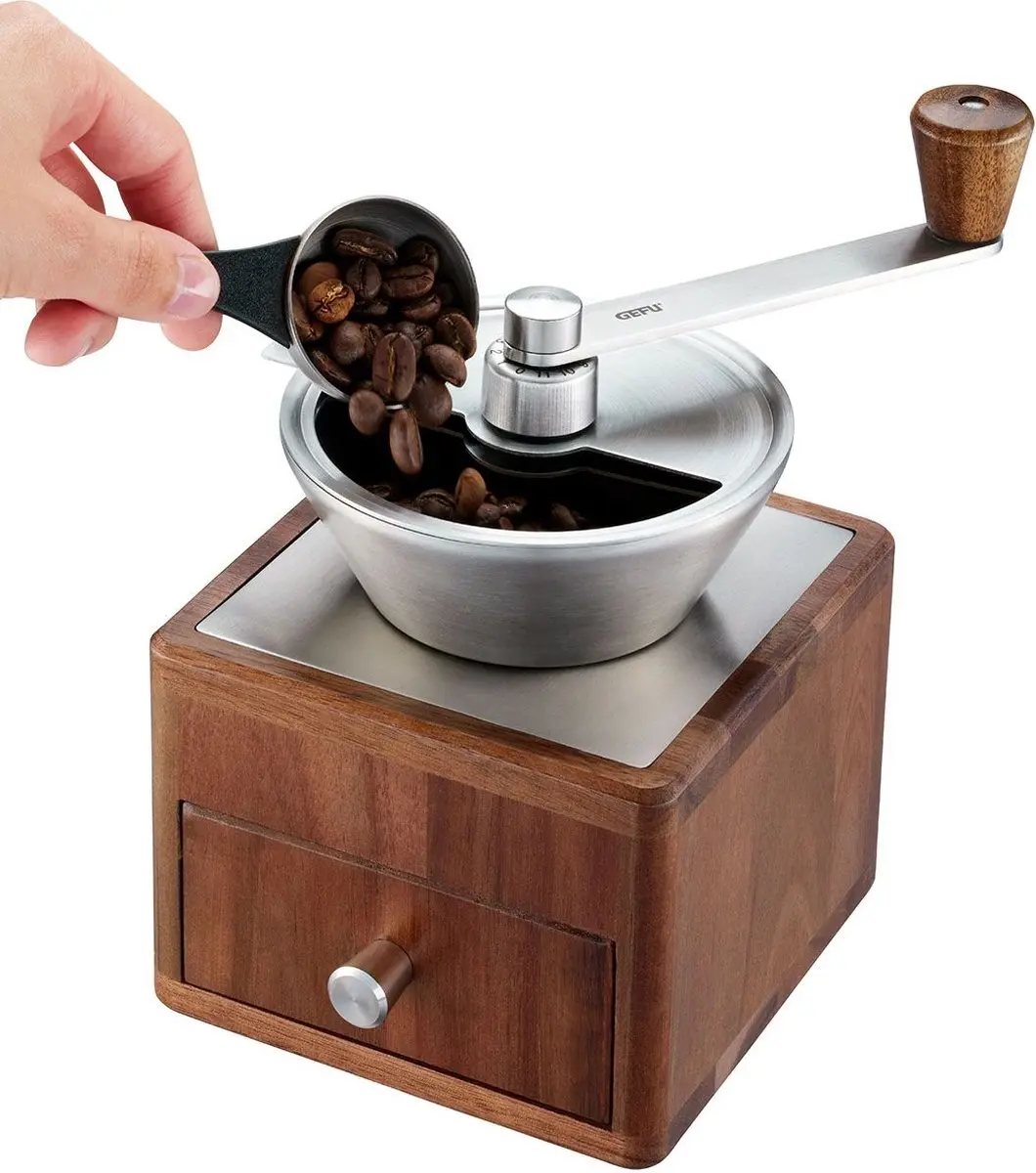 GEFU Giro Handmatige Koffiemolen - Walnoot