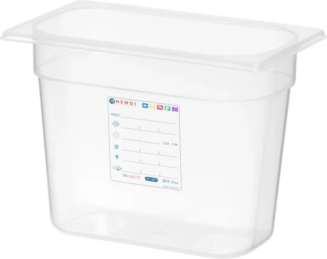 HENDI Gastronorm Luchtdichte Container 5,5L - 265x162x200mm - afbeelding 6 van 6