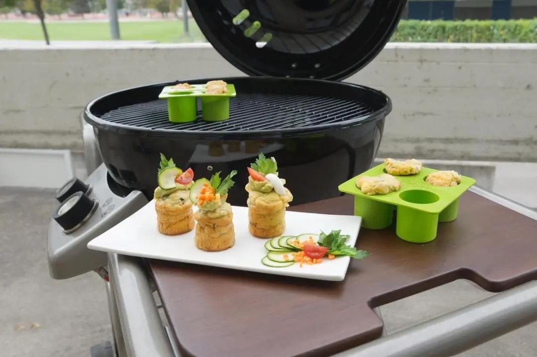 OutdoorChef Siliconen Bakvorm Cilindervorm - 4 Stuks - Groen