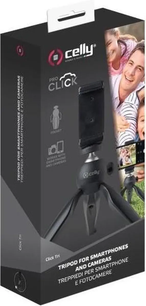 Celly ProClick Smartphone Statief - Zwart