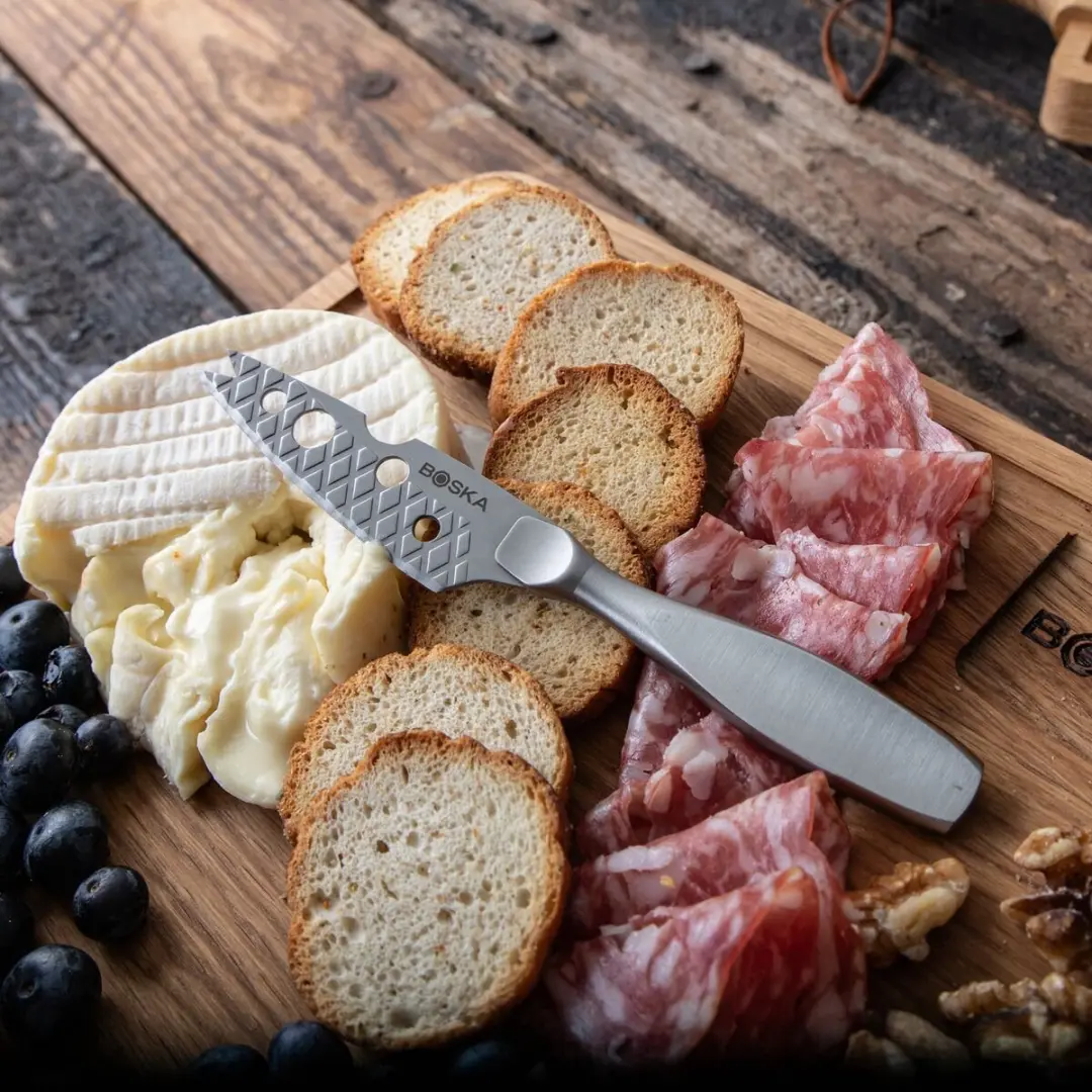 Boska Monaco+ Borrelset - Eikenhouten Serveerplank & 9 Kaasmessen