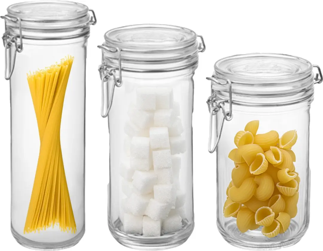 Bormioli Rocco Weckpotten Set 3-delig - 1,5L/1L/0,75L